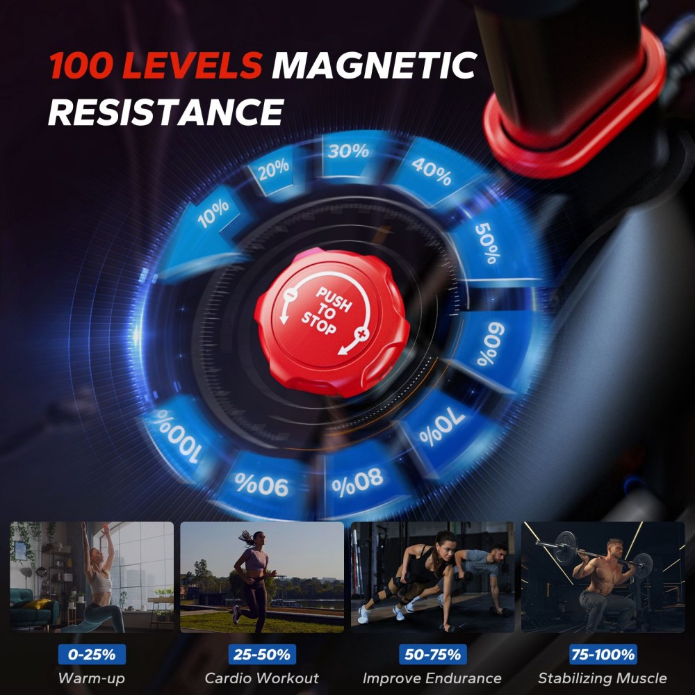 MERACH S38 m&aacute;gneses szobaker&eacute;kp&aacute;r, saj&aacute;t fejleszt&eacute;sű alkalmaz&aacute;ssal, 350 font teherb&iacute;r&aacute;s&uacute; &eacute;s 40 font lendker&eacute;kkel, &aacute;ll&oacute; ker&eacute;kp&aacute;r otthoni edzőteremhez - Fekete