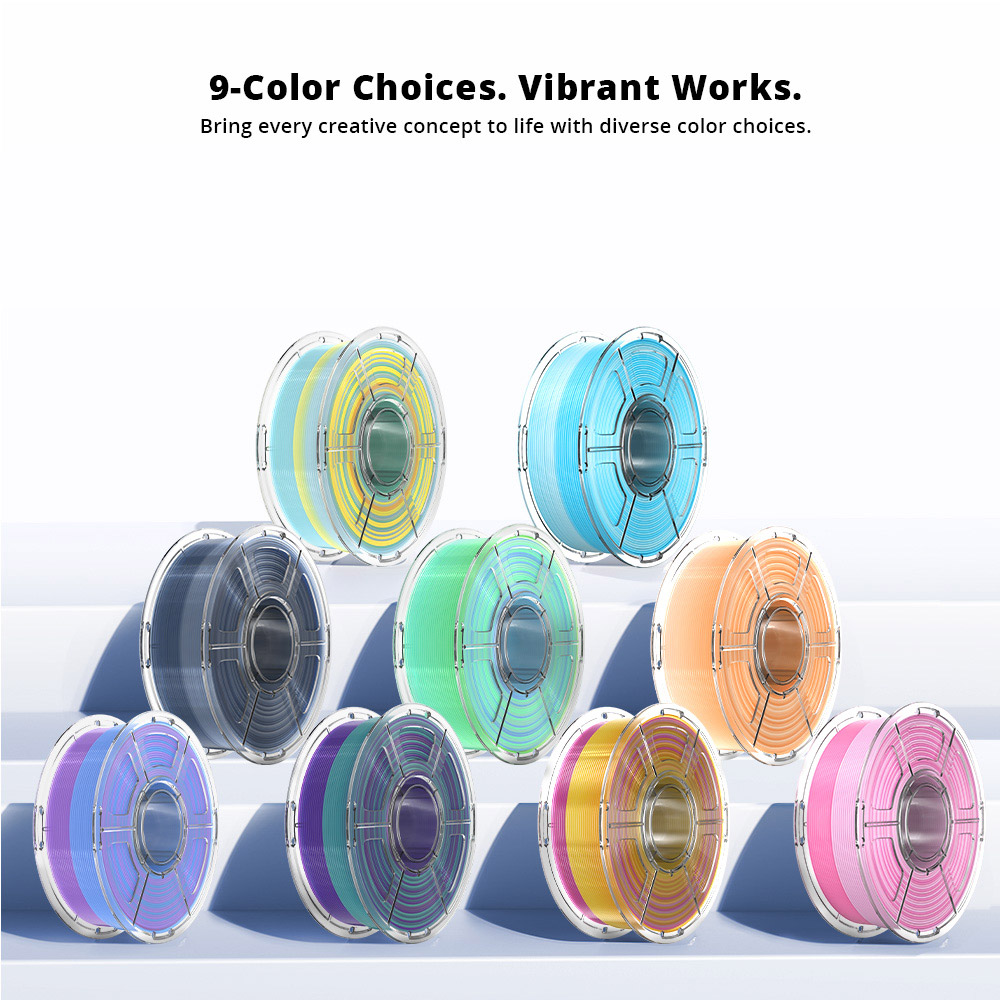 Mecpow Hochgeschwindigkeits PETG Filament, 1kg - Pink-Wei&szlig;