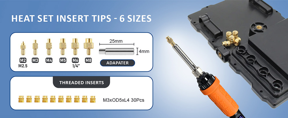 Mintion Nutopress Heat Insert Press Kit for 3D Printing - US Plug