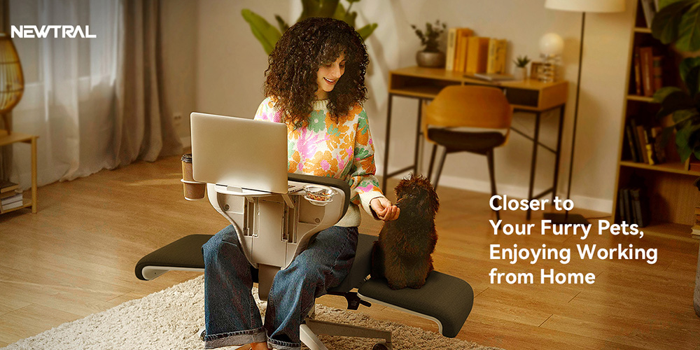 Newtral FF-DG Freedom-X Multi-Posture-Stuhl mit Armlehne, Dunkelgrau