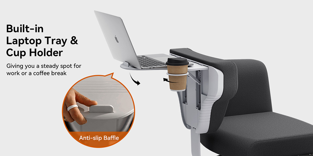 Newtral FF-DG Freedom-X Multi-Posture-Stuhl mit Armlehne, Dunkelgrau