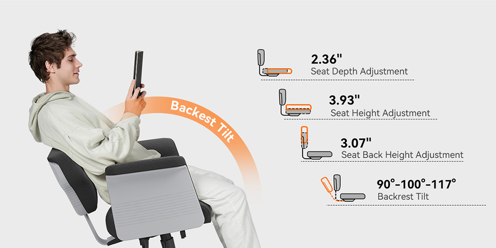 Newtral FF-DG Freedom-X Multi-Posture-Stuhl mit Armlehne, Dunkelgrau