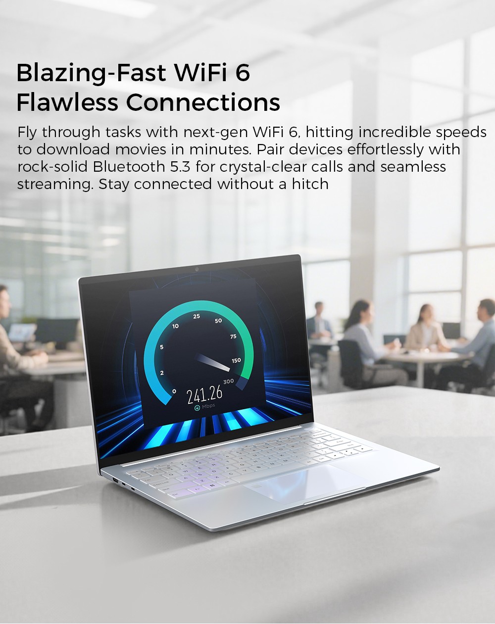 Notebook Ninkear S14, 14-palcová obrazovka 2240*1400, AMD Ryzen 7535HS 6 jadier max. 4,55 GHz, 16 GB LPDDR5 RAM 1 TB SSD, WiFi6 Bluetooth 5.3, batéria 5195 mAh, 2*Type-C (plnohodnotný), 1*Type-C (iba dátový), 1*USB 3.0, 1*HDMI port, 1*1G LAN, 1*3.5 mm Audio