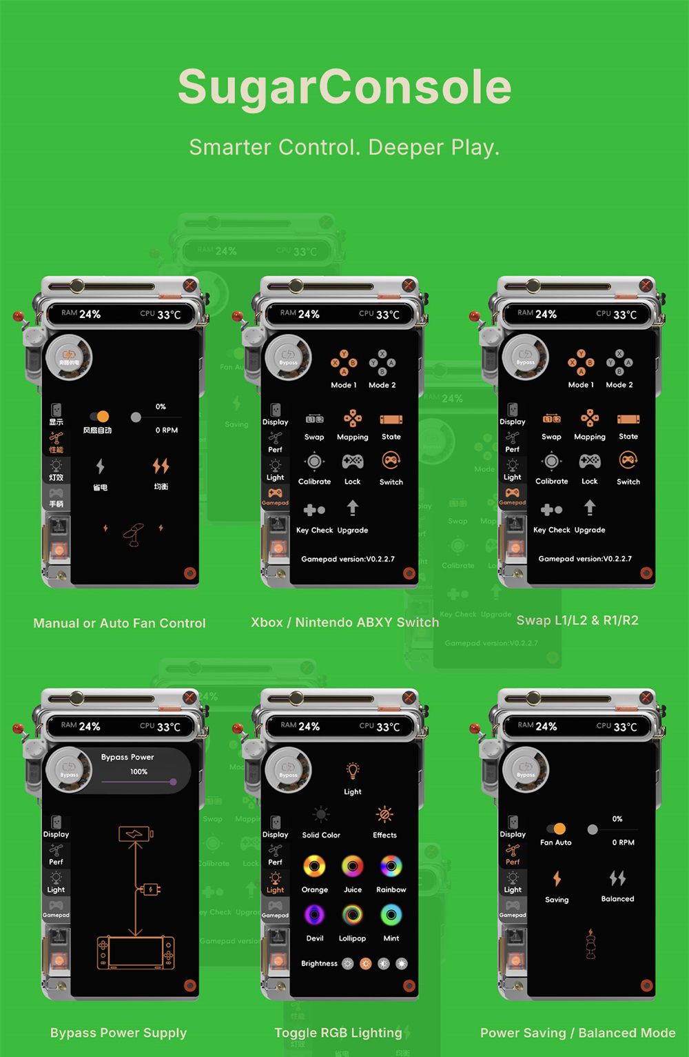 One Netbook ONEXSUGAR Sugar 1 Convertible Dual-screen Handheld Console, 6.01& 3.92 inch OLED Screen, Snapdragon G3 Gen 3, Android 14, 16GB RAM 512GB Storage, Hall Effect Joysticks, RGB Lights, 5600mAh Battery, WiFi 7 Bluetooth 5.3 - Black