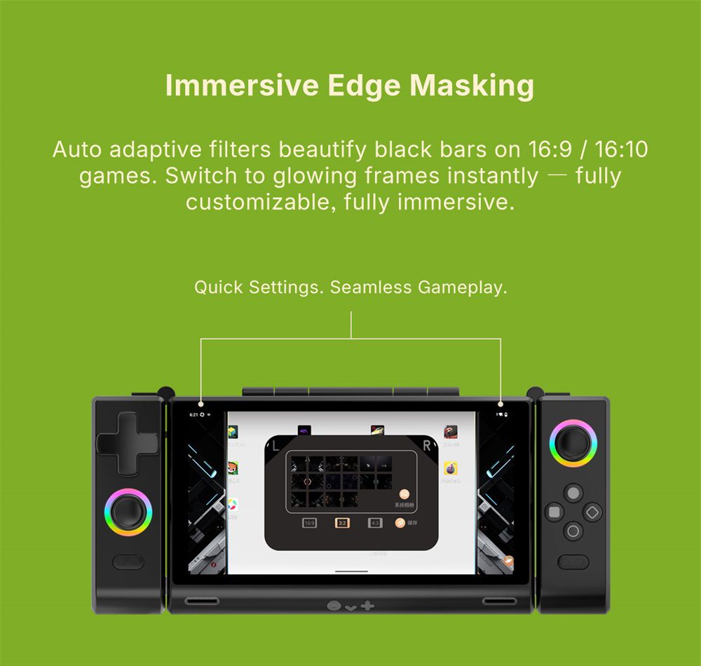 One Netbook ONEXSUGAR Sugar 1 Convertible Dual-screen Handheld Console, 6.01& 3.92 inch OLED Screen, Snapdragon G3 Gen 3, Android 14, 16GB RAM 512GB Storage, Hall Effect Joysticks, RGB Lights, 5600mAh Battery, WiFi 7 Bluetooth 5.3 - Black