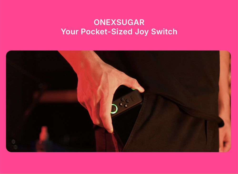 One Netbook ONEXSUGAR Sugar 1 Convertible Dual-screen Handheld Console, 6.01& 3.92 inch OLED Screen, Snapdragon G3 Gen 3, Android 14, 16GB RAM 512GB Storage, Hall Effect Joysticks, RGB Lights, 5600mAh Battery, WiFi 7 Bluetooth 5.3 - Black