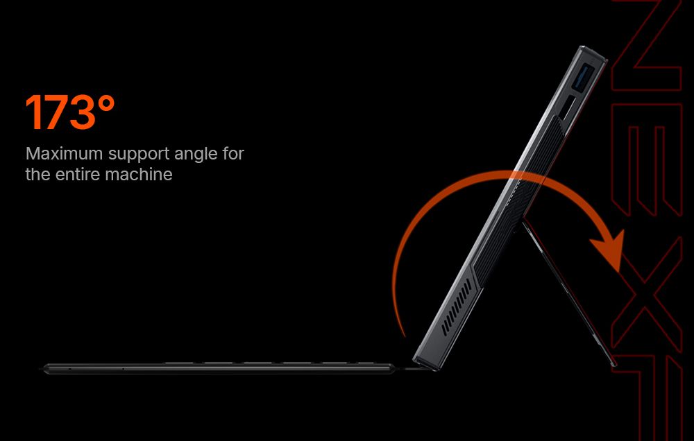 One Netbook OneXPlayer X1 Air Portable 3-in-1 Gaming PC, Intel Core Ultra 7 258V 8 Cores Max 4.8GHz, 10.95 inch 2560*1600 120Hz Screen, 32GB LPDDR5X RAM 1TB SSD, Facial & Fingerprint Unlock, 2*USB4.0, 1*USB3.2, 1*TF Card, 1*Mini SSD Slot - EU Plug