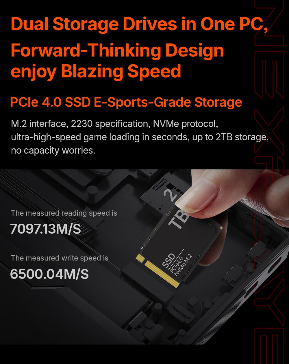 One Netbook OneXPlayer X1 Air Portable 3-in-1 Gaming PC, Intel Core Ultra 7 258V 8 Cores Max 4.8GHz, 10.95 inch 2560*1600 120Hz Screen, 32GB LPDDR5X RAM 2TB SSD, Facial & Fingerprint Unlock, 2*USB4.0, 1*USB3.2, 1*TF Card, 1*Mini SSD Slot - EU Plug
