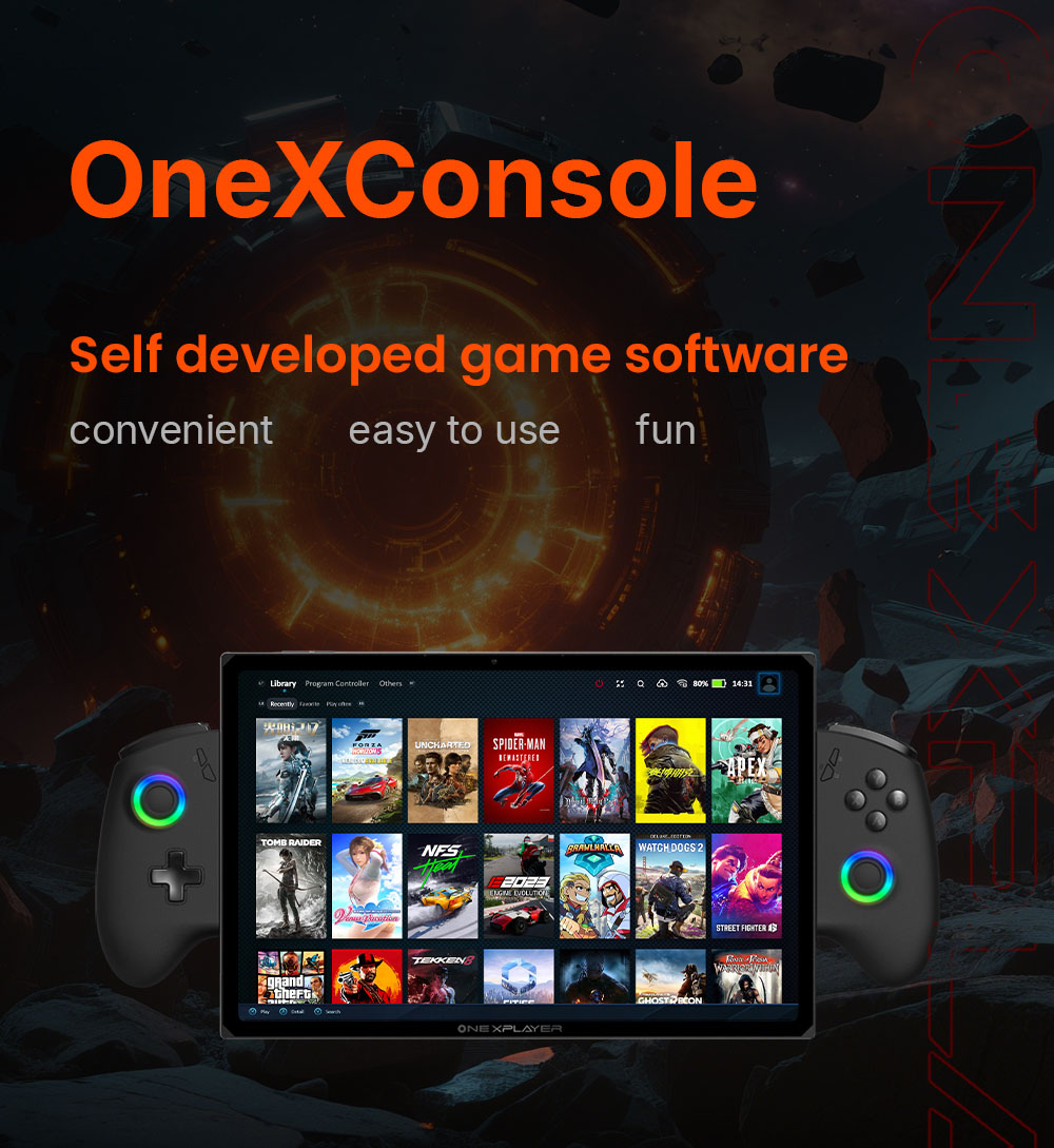 One Netbook OneXPlayer X1 Air Portable 3-in-1 Gaming PC, Intel Core Ultra 7 258V 8 Cores Max 4.8GHz, 10.95 inch 2560*1600 120Hz Screen, 32GB LPDDR5X RAM 2TB SSD, Facial & Fingerprint Unlock, 2*USB4.0, 1*USB3.2, 1*TF Card, 1*Mini SSD Slot - EU Plug