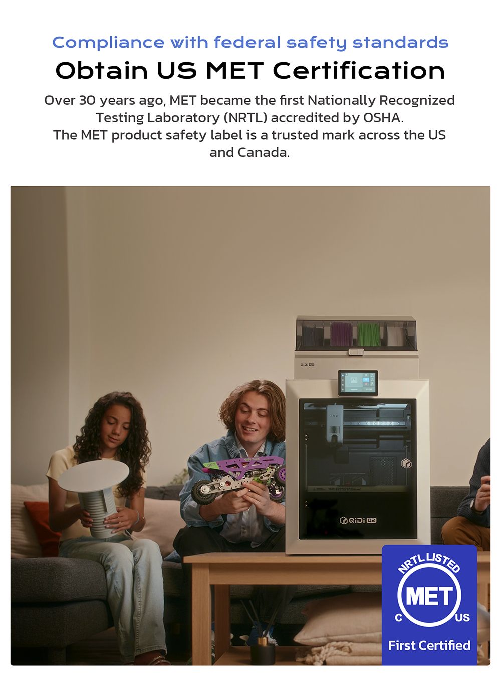 QIDI TECH Q2 3D Printer, 600mm/s High-Speed, 370&deg;C Hot End, Enclosed Chamber 65&deg;C, Auto Leveling, AI Camera, Large Build Volume 270&times;270&times;256mm, Compatible with PLA/ABS/PETG/TPU and Advanced Materials