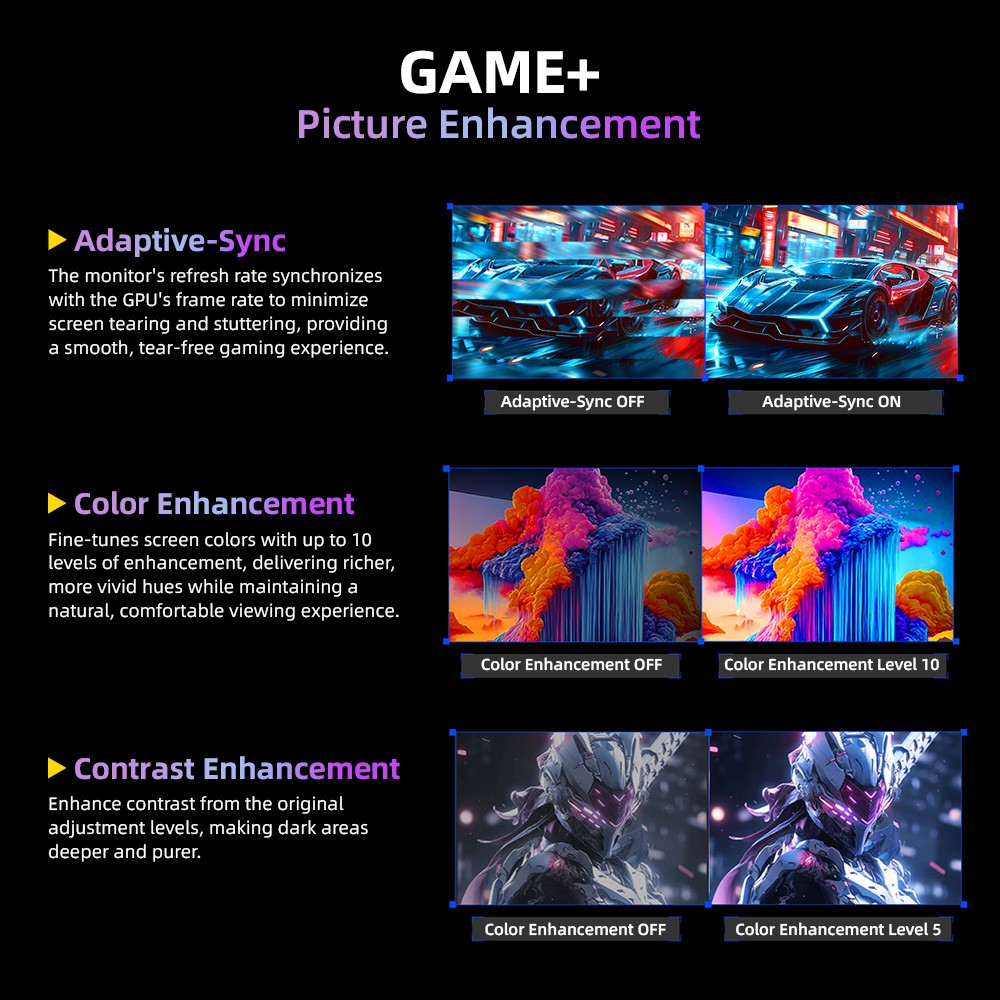 TITAN ARMY C24A1H Gaming Monitor, 23.6 inch 1500R Curved VA Screen, 1920*1080, 240Hz Refresh Rate, Dynamic OD, FreeSync, HDR10, 10 Scenario Modes, 96% sRGB, Game+, 1*HDMI 2.0, 1*DP1.2, 1*Audio, Low Blue Light