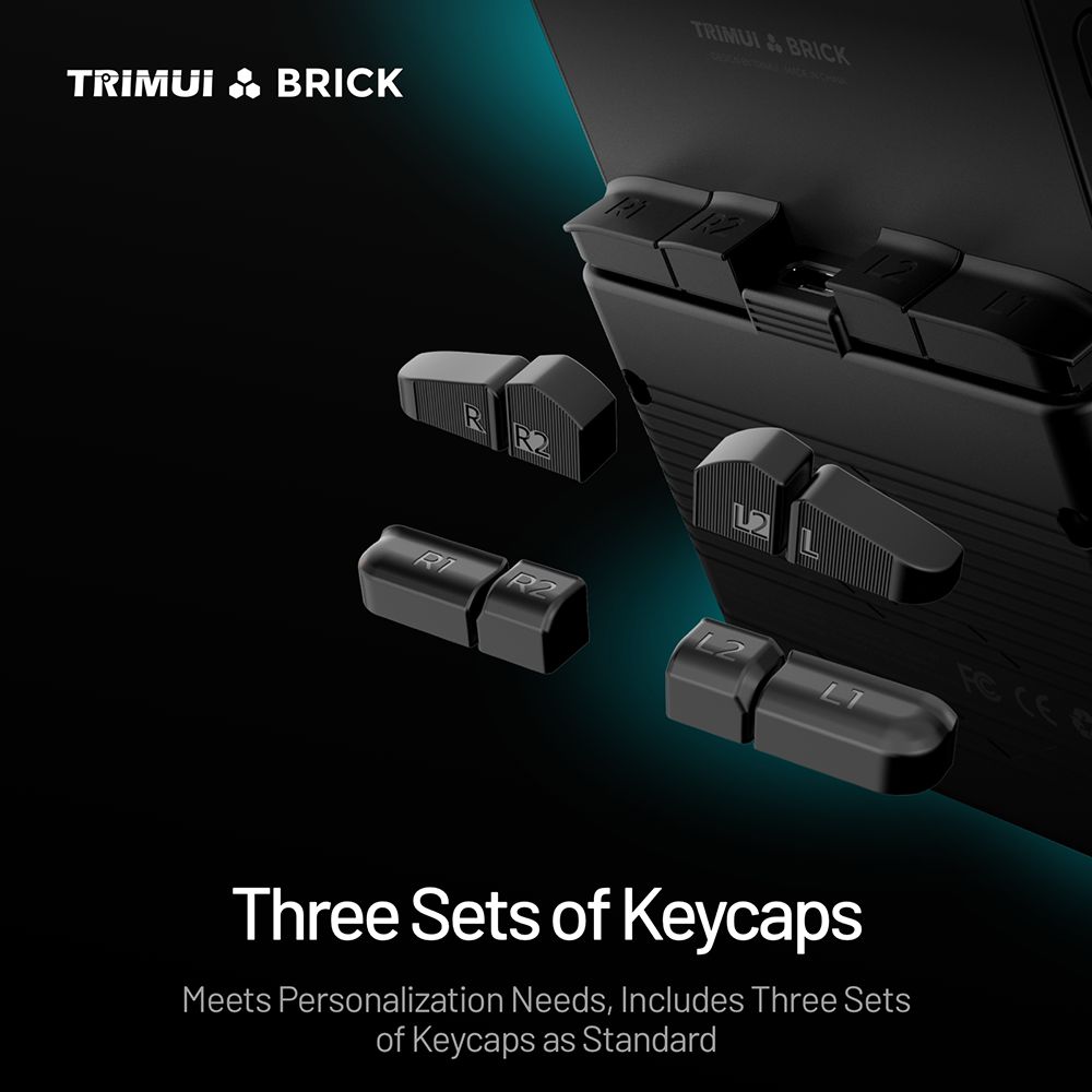 Trimui Brick Handheld-Spielkonsole, 64GB TF-Karte, 3,2-Zoll 1024*768 IPS-Bildschirm, 8GB eMMC-Speicher, 5 Stunden Akkulaufzeit, Typ-C Schnellladung - Schwarz