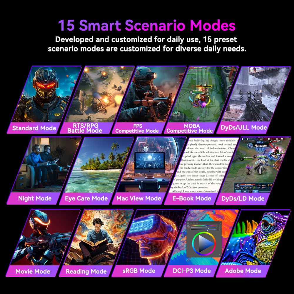 TITAN ARMY P275MV PLUS Gamer Monitor, 27 h&uuml;velykes Gyors IPS Kijelző, 3840*2160@160Hz &eacute;s 1920*1080@320Hz, HDR1000, DyDs Mini LED, 1 ms GTG V&aacute;laszidő, FreeSync, FPS/RTS J&aacute;t&eacute;k M&oacute;d, 2*USB-A, 1*USB-B, 1*Type-C, 2*HDMI2.1, 1*DP1.4, 1*Audio