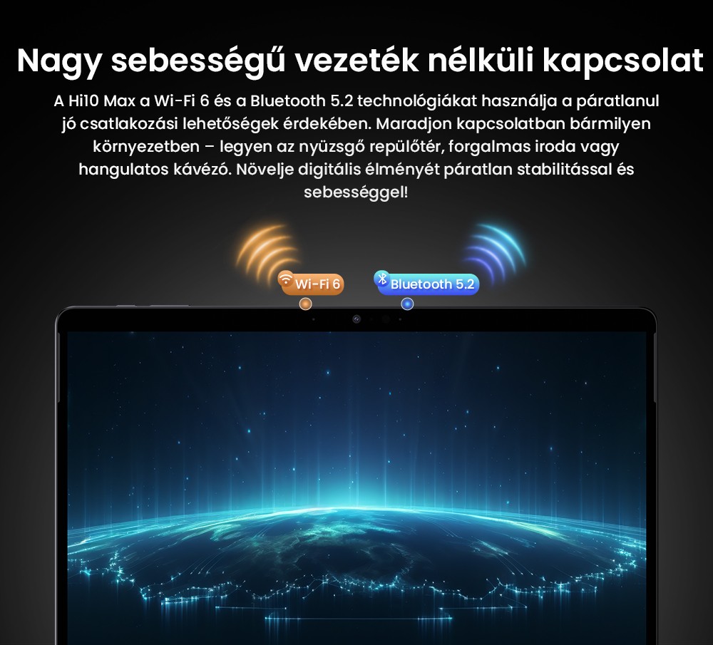 CHUWI Hi10 Max Laptop (Billentyűzet N&eacute;lk&uuml;l), Intel N150 4 Magos Max 3.6GHz, 12.96 h&uuml;velykes 2880*1920 IPS &Eacute;rintők&eacute;pernyő, 12GB LPDDR5 RAM 512 SSD, USB-C+Micro HDMI 4K Dupla Kijelző, WiFi6, 8MP+5MP Kamera, 2*Teljes funkcionalit&aacute;s&uacute; Type-C, 1*USB3.2, 1*Audio Jack