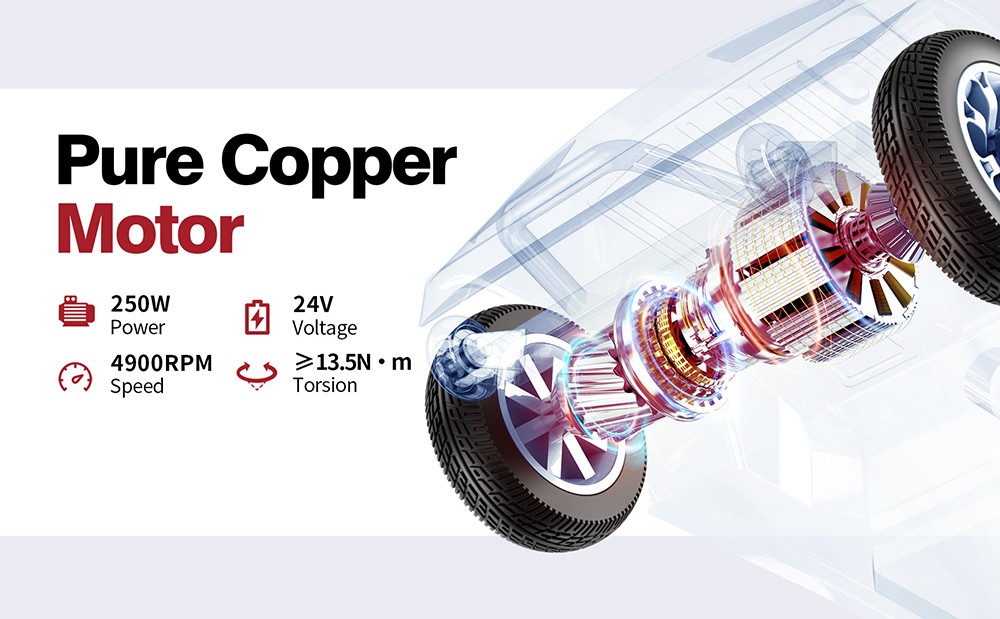 Unificare Unagi Four-wheeled Scooter, 250W Motor, 24V 12Ah Battery, 8 inch Tires, 6km/h Max Speed, 20km Range, Magnetic Brake, 190kg Max Load - Red