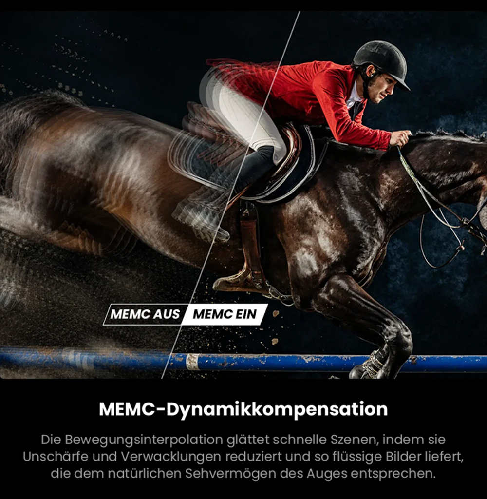 Ultimea Poseidon E100 Projektor, 1800 ANSI, natives 1080P, 4K-Dekodierung, Autofokus & 6D Auto Keystone, aktives 3D-Bild, 10W*2 Lautsprecher, Google TV