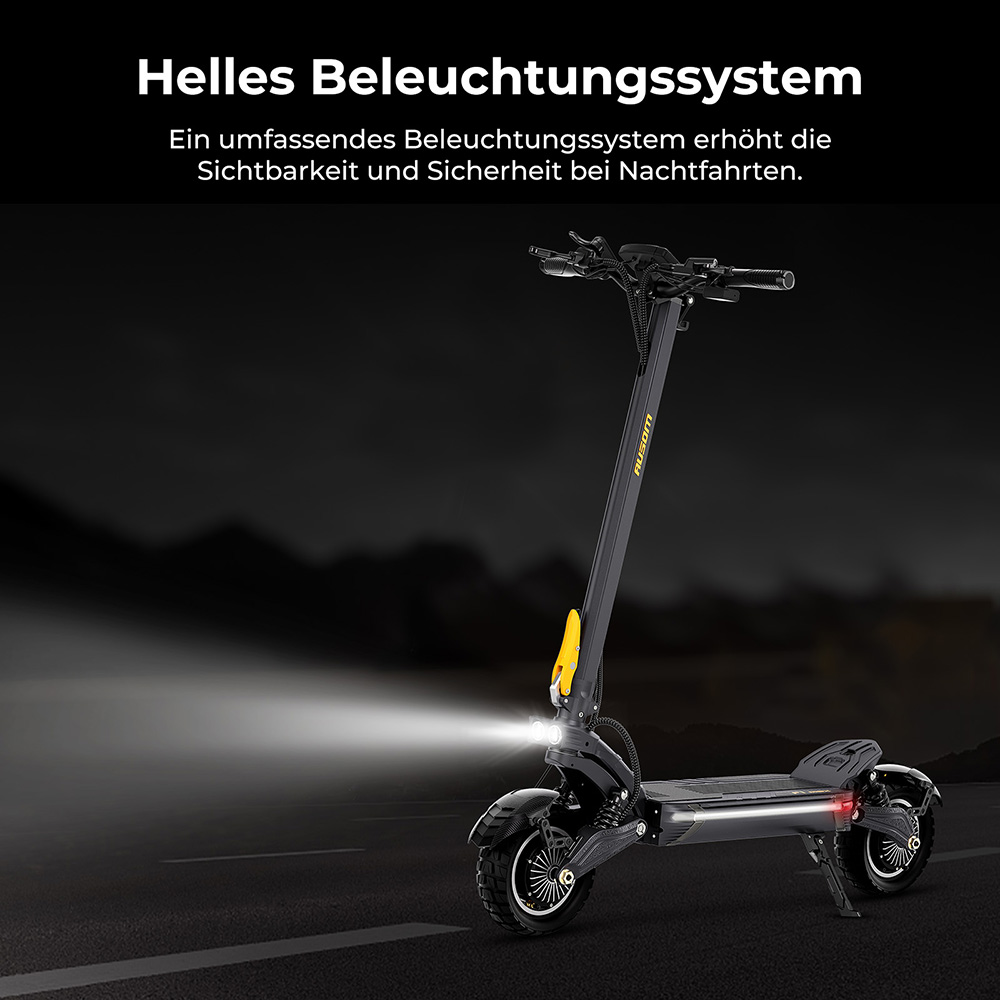 Ausom F1 Max Elektroroller, 2 x 1400 W Motor, 60 V 20,8 Ah Akku, 10 Zoll Reifen, 72 km/h H&ouml;chstgeschwindigkeit, 100 km maximale Reichweite, hydraulische Scheibenbremsen vorne und hinten, NFC- und Passcode-Sperre