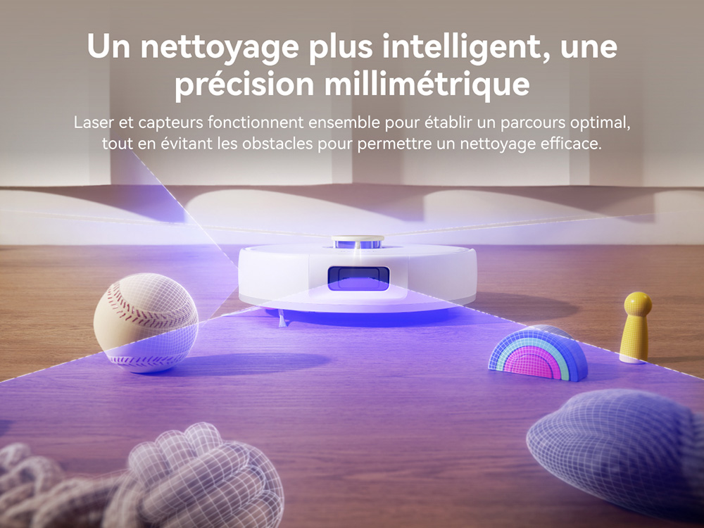 Narwal Freo X10 Pro Aspirateur Robot et Serpilli&egrave;re, Aspiration 11 000Pa, Vidage Automatique 120 Jours, Sans Enchev&ecirc;trement, Lavage & S&eacute;chage Automatiques de la Serpilli&egrave;re, &Eacute;vitement d&rsquo;Obstacles, pour Poils d&rsquo;Animaux et Sols Durs - Blanc