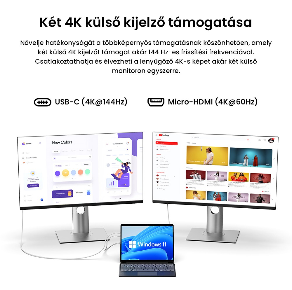 CHUWI Hi10 Max Laptop (Billentyűzet N&eacute;lk&uuml;l), Intel N150 4 Magos Max 3.6GHz, 12.96 h&uuml;velykes 2880*1920 IPS &Eacute;rintők&eacute;pernyő, 12GB LPDDR5 RAM 512 SSD, USB-C+Micro HDMI 4K Dupla Kijelző, WiFi6, 8MP+5MP Kamera, 2*Teljes funkcionalit&aacute;s&uacute; Type-C, 1*USB3.2, 1*Audio Jack