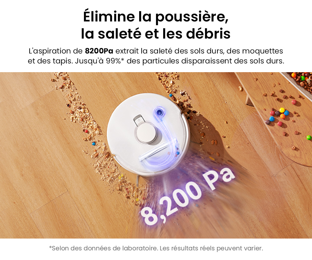 Narwal Freo X Ultra Aspirateur robot et balai avec lavage et vidage automatiques, puissance d'aspiration de 8200 Pa, brosse flottante anti-emm&ecirc;lement, levage automatique du balai jusqu'&agrave; 12 mm, station de base tout-en-un