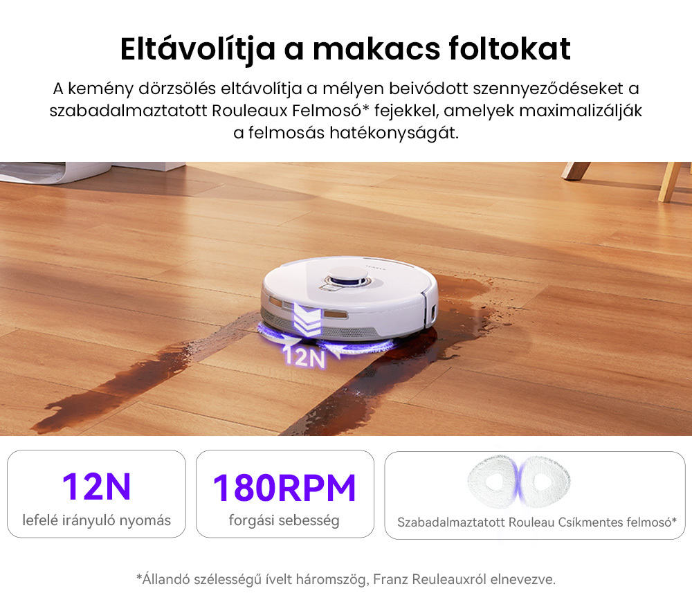 Narwal Freo X Ultra Robot Porsz&iacute;v&oacute; &eacute;s Felmos&oacute; Automatikus Mos&aacute;ssal &eacute;s &Ouml;n&uuml;r&iacute;t&eacute;ssel, Erős 8200Pa Sz&iacute;v&oacute;erővel, Nulla Gubancol&oacute;d&aacute;st Nem Tart&oacute;s &Uacute;sz&oacute; Kef&eacute;vel, Automatikus Felmos&oacute; Emel&eacute;s 12 mm-ig, All-in-One Alap&aacute;llom&aacute;s