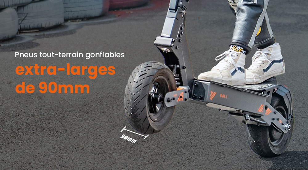 KuKirin G4 Trottinette &eacute;lectrique, moteur 2 x 1&nbsp;000 W, batterie 60 V 20 Ah, pneus 11 pouces, vitesse maximale 70 km/h, autonomie 75 km, freins &agrave; disque avant et arri&egrave;re, amortisseur &agrave; quatre bras