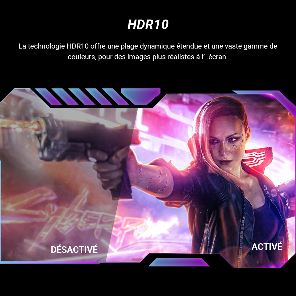 KTC H27S17 Moniteur de jeu incurv&eacute; 27 pouces 1500R QHD 2560 x 1440 16:9 ELED 165 Hz 99 % sRGB 4000:1 Rapport de contraste 1 ms Temps de r&eacute;ponse MPRT Faible flou de mouvement Compatible avec FreeSync G-Sync USB HDMI2.0 Sortie audio 2xDP1.2 Support VESA