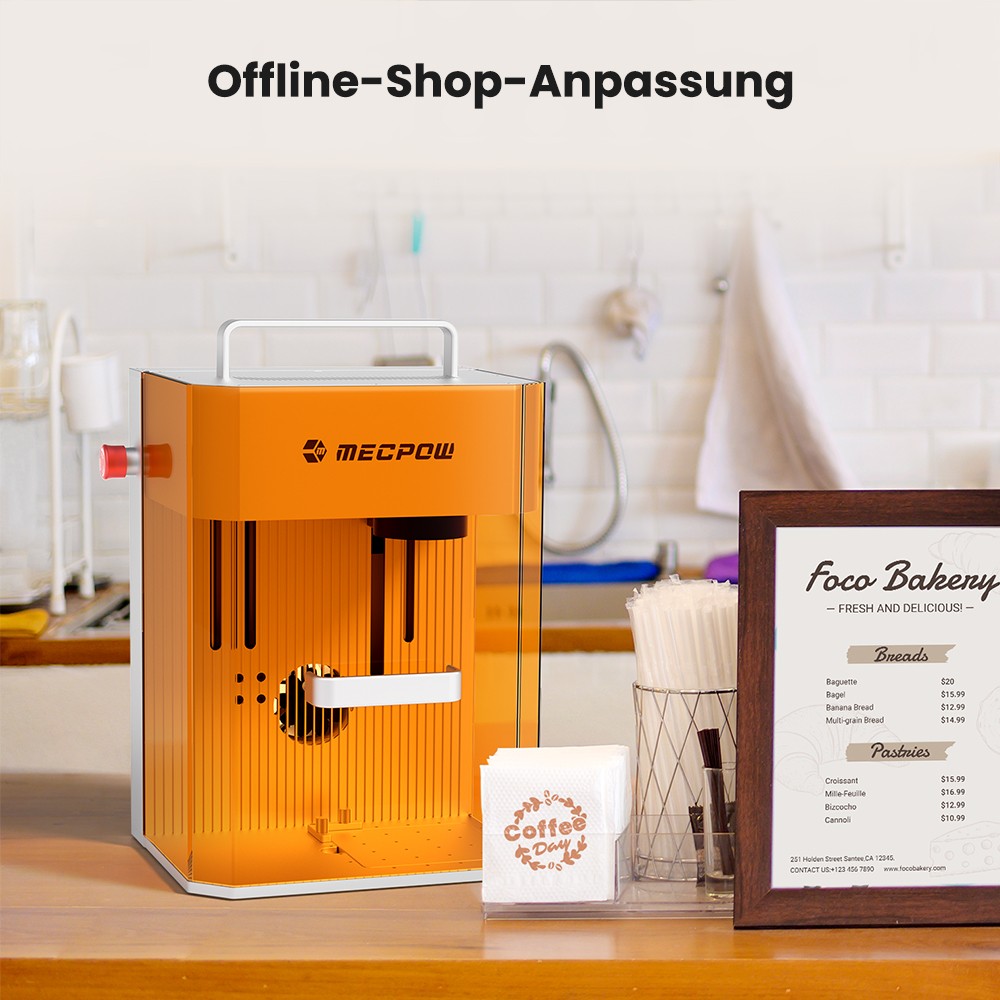 Mecpow X1 Dual-Laserschneider und -gravierer, 2 W Infrarot und 10 W Diode, 5000 mm/s Geschwindigkeit, 105&times;105 mm