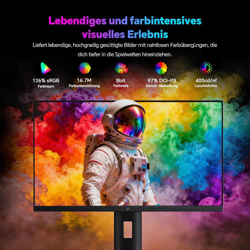 KTC H25X7 Gaming-Monitor, 24,5 Zoll 1920 x 1080 Fast-IPS-Bildschirm, 400 Hz Bildwiederholfrequenz, HDR400, 1 ms MPRT-Reaktionszeit, FreeSync- und G-Sync-kompatibel, schwaches blaues Licht und flimmerfrei, 2 x HDMI 2.0, 2 x DP 1.4