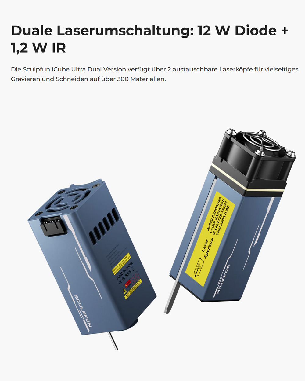 SCULPFUN iCube Ultra 12W Lasergravierer, Klasse 1 geschlossenes Design, Autofokus, 0,08 mm Laserpunkt, 150&times;150mm Gravurfl&auml;che, eingebauter Rauchfilter, Hochgeschwindigkeitspr&auml;zision f&uuml;r Holz/Leder/Bambus