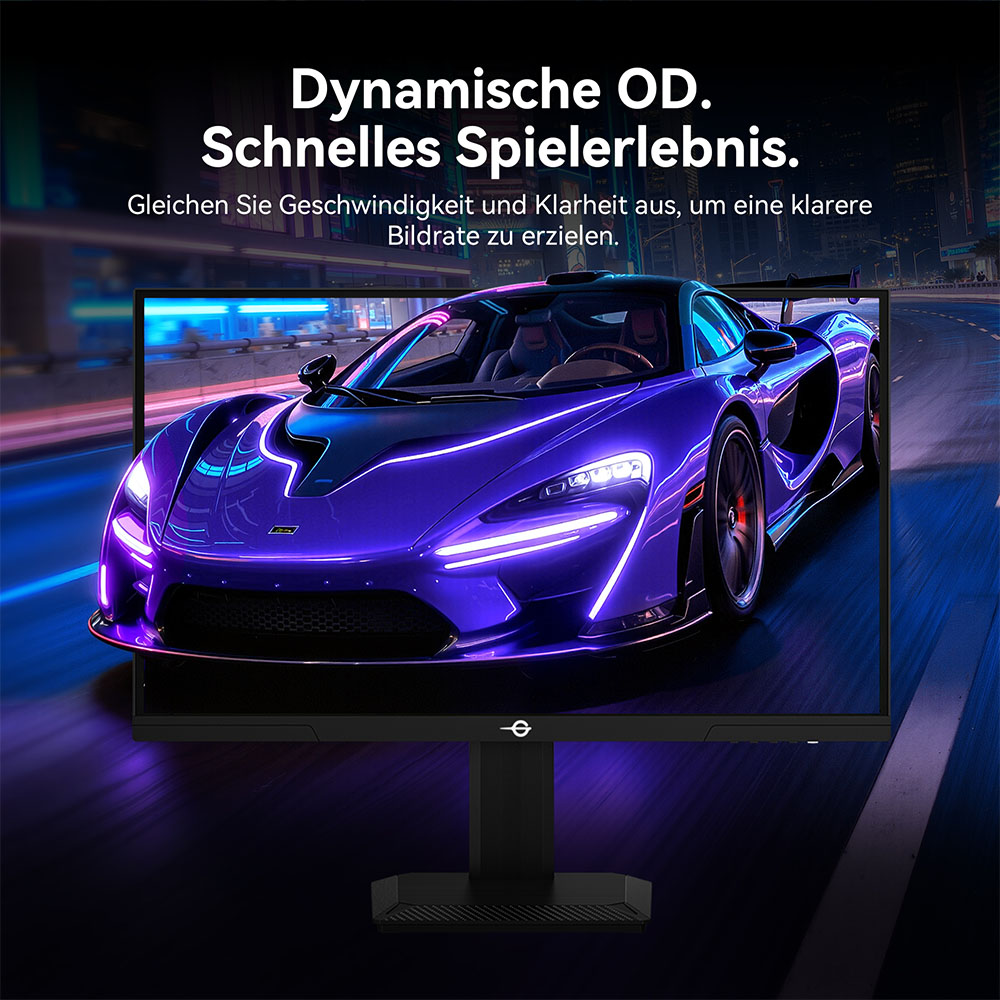 TITAN ARMY P2712V Gaming-Monitor, 27 Zoll Fast IPS, 3840&times;2160@160Hz & 1920&times;1080@320Hz, HDR400, 12 Szenario-Modi, Game Assist, 1ms GTG-Reaktionszeit, Dynamic OD, RGB-Gaming-Beleuchtung, Low Blue Light, 2*HDMI 2.1, 2*DP 1.4, 1*Audio