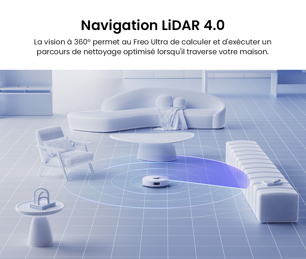 Narwal Freo X Ultra Aspirateur robot et balai avec lavage et vidage automatiques, puissance d'aspiration de 8200 Pa, brosse flottante anti-emm&ecirc;lement, levage automatique du balai jusqu'&agrave; 12 mm, station de base tout-en-un