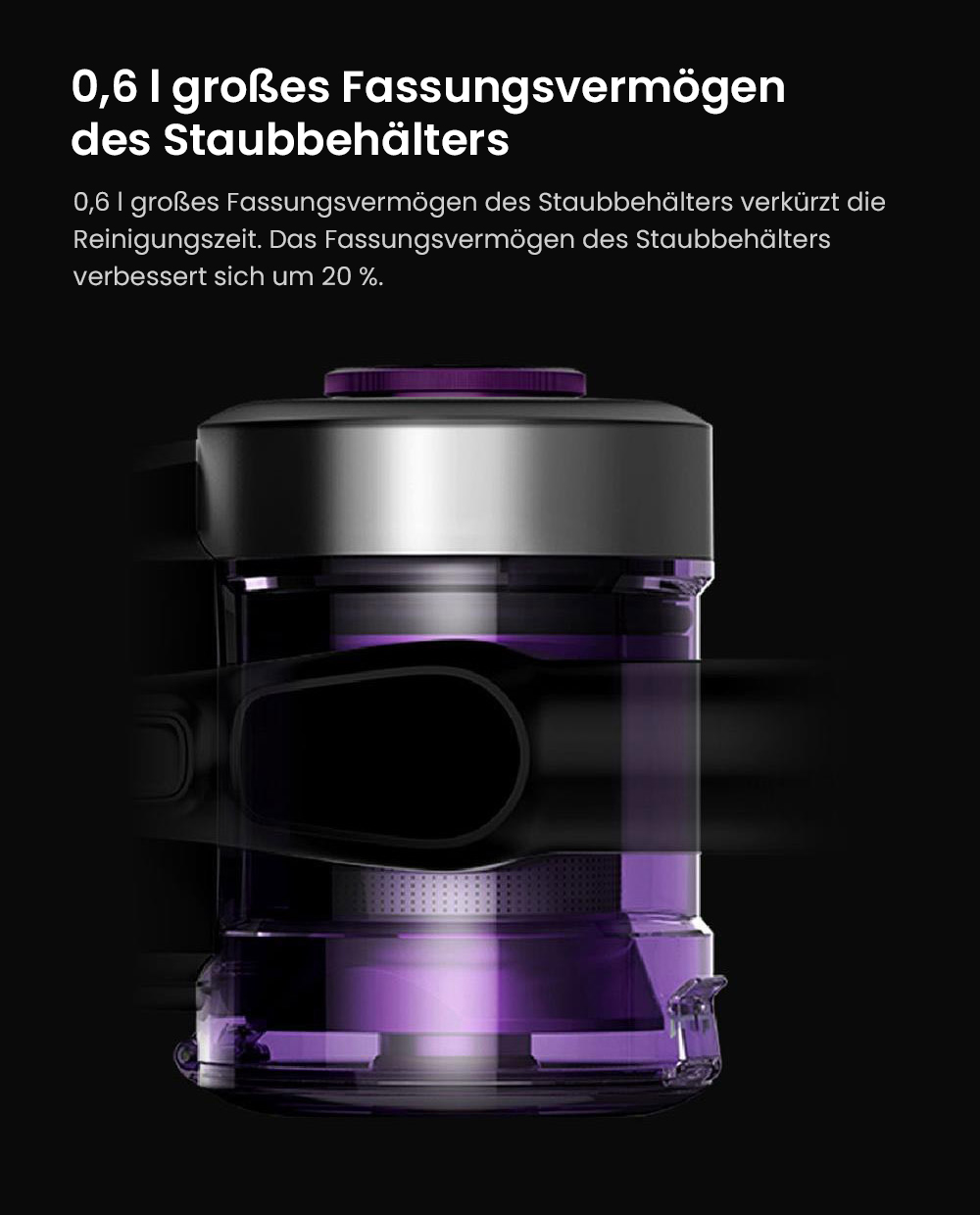 JIMMY JV85 Pro Wischversion, flexibler kabelloser Handstaubsauger, 2-in-1, Staubsaugen und Wischen, 200 AW starke Saugleistung, 550 W digitaler b&uuml;rstenloser Motor, 70 Minuten Laufzeit, 200 ml Wassertank, extrem leise &ndash; Lila