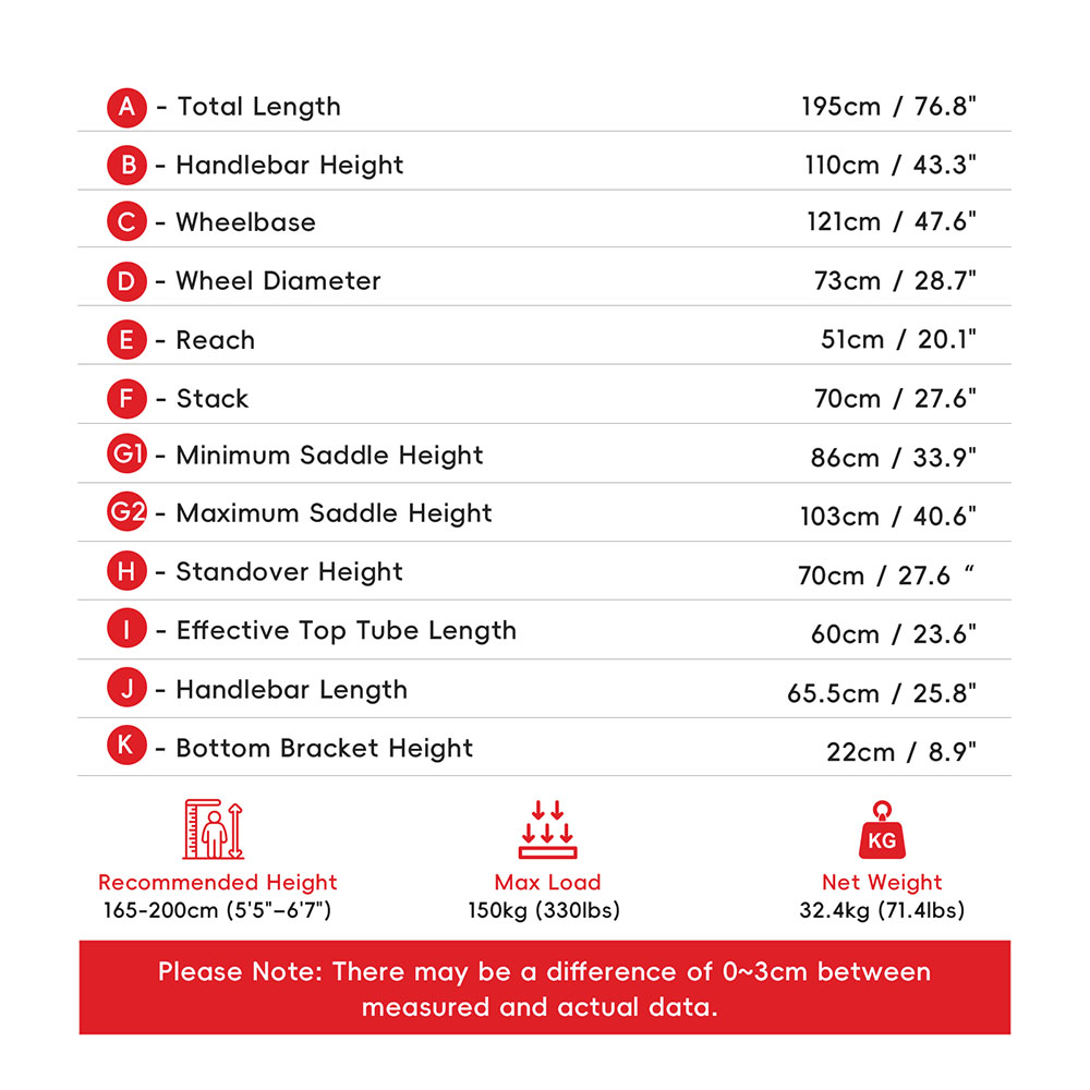 Halo Knight H03 Vélo électrique, moteur 1000 W, batterie 48 V 19,2 Ah, pneu 27,5 x 3 pouces, vitesse maximale 50 km/h, autonomie maximale 90 km, freins hydrauliques, Shimano 7 vitesses - Rouge