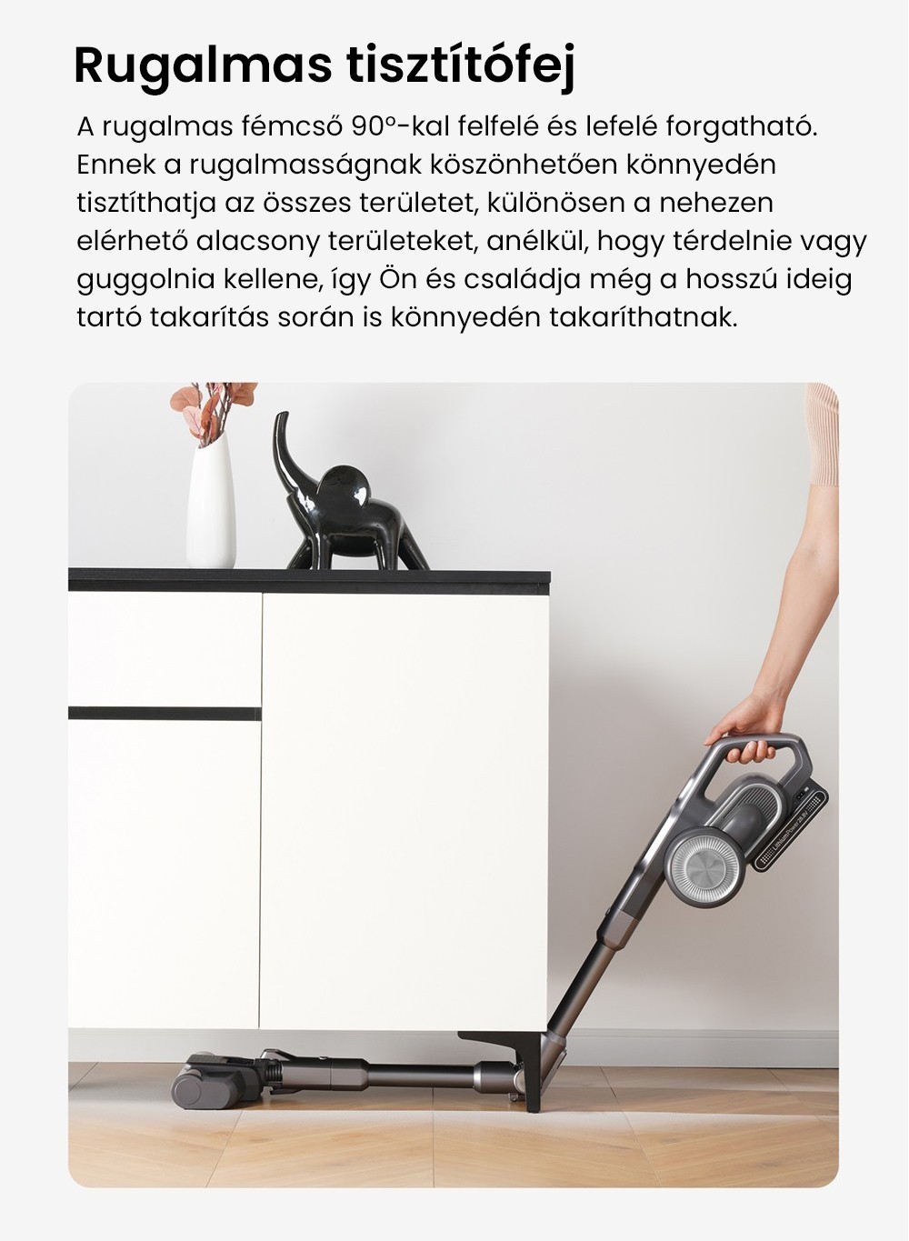 JIMMY H10 Flex akkus k&eacute;zi porsz&iacute;v&oacute;, 245 AW sz&iacute;v&oacute;teljes&iacute;tm&eacute;ny, 4 tiszt&iacute;t&aacute;si m&oacute;d, 0,6 literes porzs&aacute;k, 2500 mAh akkumul&aacute;tor