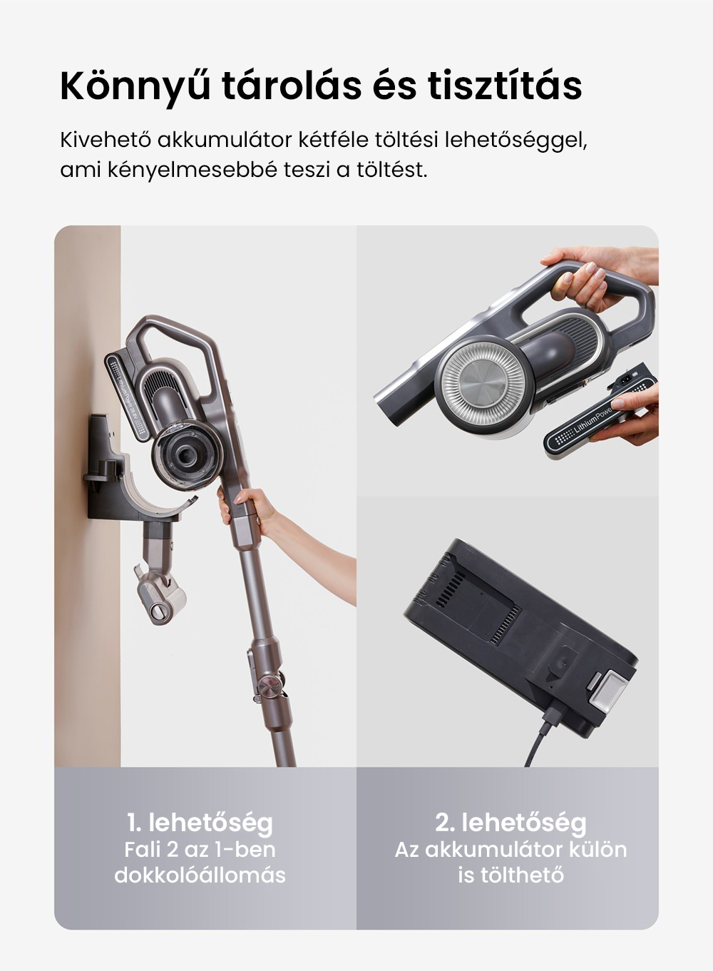 JIMMY H10 Flex akkus k&eacute;zi porsz&iacute;v&oacute;, 245 AW sz&iacute;v&oacute;teljes&iacute;tm&eacute;ny, 4 tiszt&iacute;t&aacute;si m&oacute;d, 0,6 literes porzs&aacute;k, 2500 mAh akkumul&aacute;tor