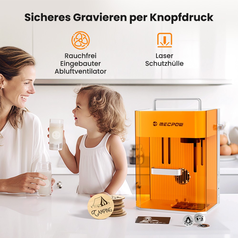 Mecpow X1 Dual-Laserschneider und -gravierer, 2 W Infrarot und 10 W Diode, 5000 mm/s Geschwindigkeit, 105&times;105 mm