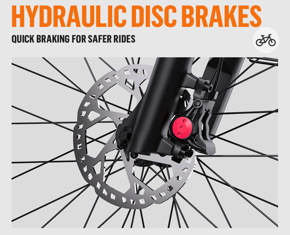 ONESPORT OT07 V&eacute;lo &eacute;lectrique, 250 W BAFANG Moteur &agrave; entra&icirc;nement central, Batterie 36 V 14 Ah, Pneus 27,5 pouces, Vitesse maximale 25 km/h, Autonomie 110 km, Fourche amortissante, Freins &agrave; disque hydrauliques, SHIMANO 7 vitesses - Blanc