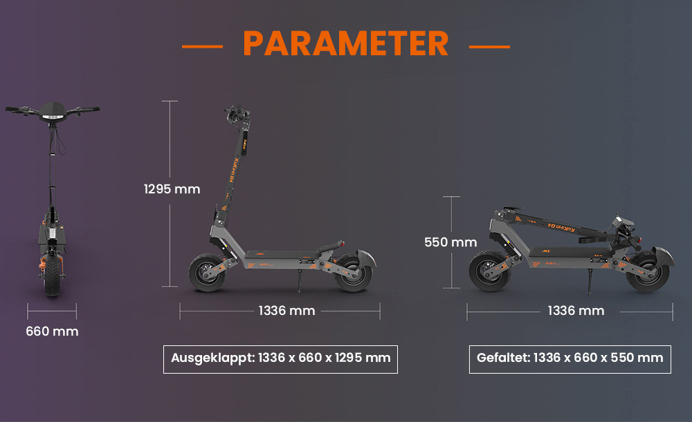 KuKirin G4 Elektroroller, 2 x 1000 W Motor, 60 V 20 Ah Akku, 11 Zoll Reifen, 70 km/h H&ouml;chstgeschwindigkeit, 75 km Reichweite, Scheibenbremsen vorne und hinten, Vierarm-Sto&szlig;d&auml;mpfer