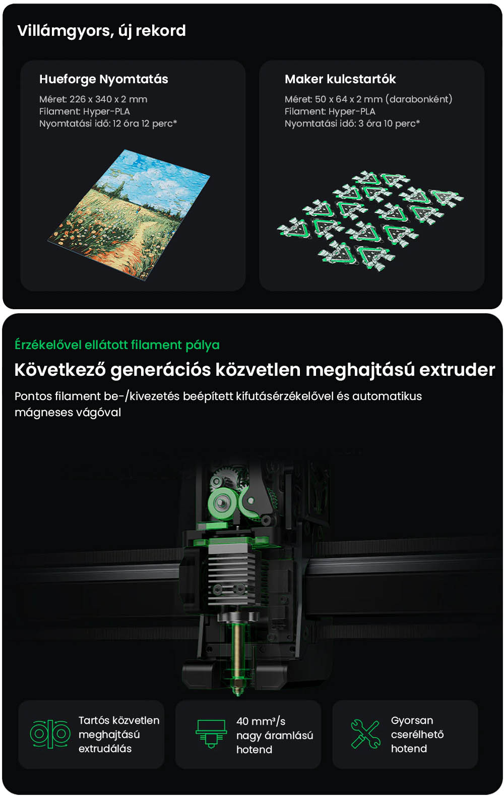 Creality K2 Pro Combo 3D nyomtat&oacute;, CFS rendszer, 300*300*300mm