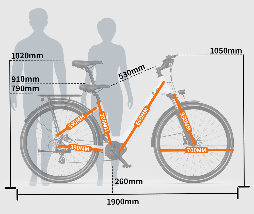 ONESPORT OT07 Elektrofahrrad, 250 W BAFANG-Motor, 36 V 14 Ah Akku, 27,5 Zoll Reifen, 25 km/h H&ouml;chstgeschwindigkeit, 110 km Reichweite, sto&szlig;d&auml;mpfende Gabel, hydraulische Scheibenbremsen, SHIMANO 7-Gang - Wei&szlig;