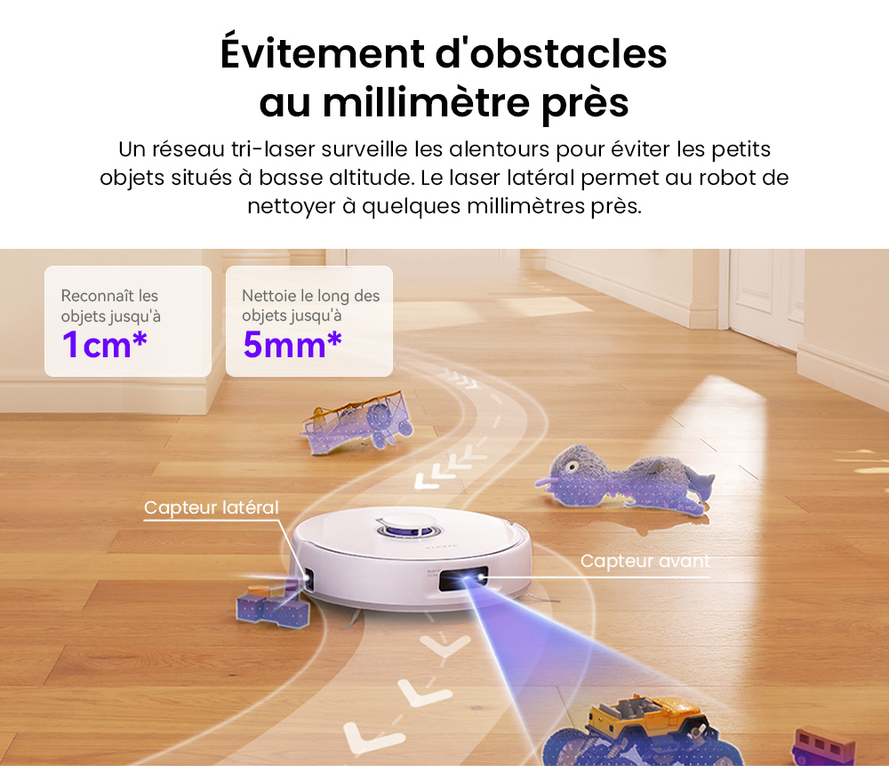 Narwal Freo X Ultra Aspirateur robot et balai avec lavage et vidage automatiques, puissance d'aspiration de 8200 Pa, brosse flottante anti-emm&ecirc;lement, levage automatique du balai jusqu'&agrave; 12 mm, station de base tout-en-un