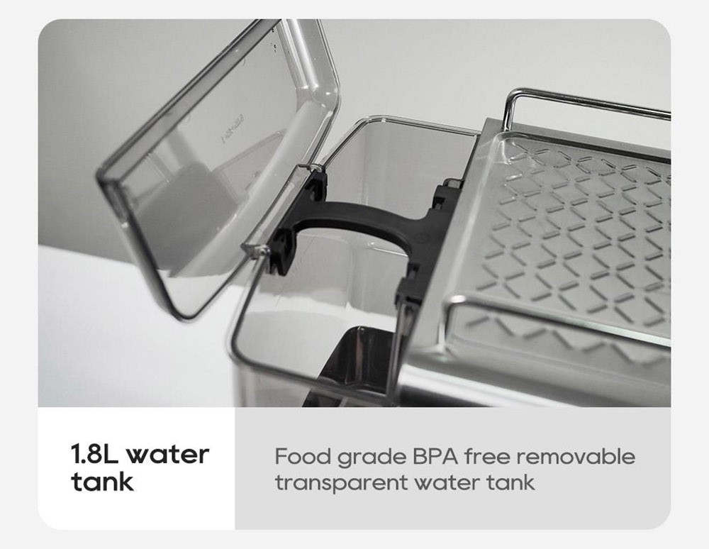 HiBREW H10A Semi Automatic Espresso Coffee Machine, 20Bar, Cold/Hot Coffee Maker - Silver