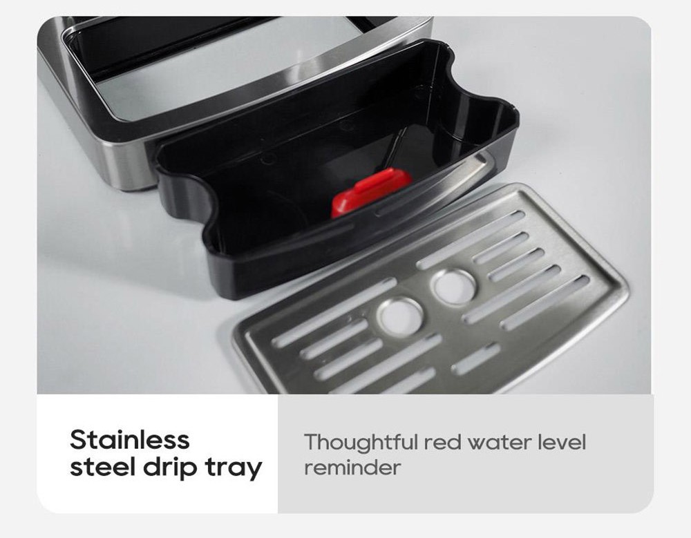 HiBREW H10A Semi Automatic Espresso Coffee Machine, 20Bar, Cold/Hot Coffee Maker - Silver