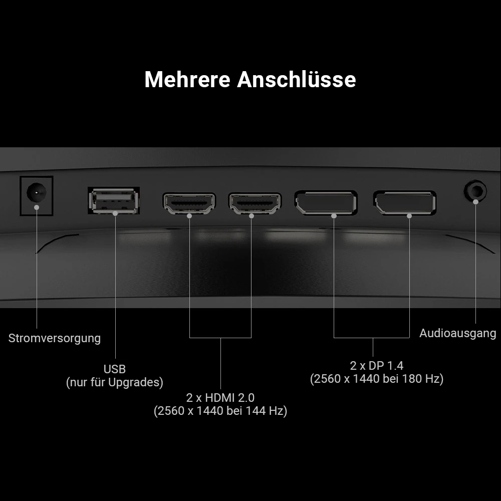 KTC H27S17 Gaming-Monitor 27 Zoll 2560x1440 QHD 180Hz HVA Curved 1500R