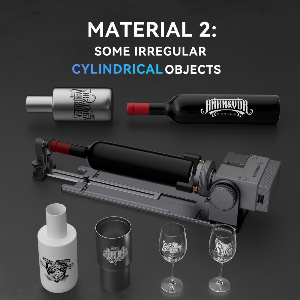 AtomStack R8 Rotary Chuck with Riser Feet