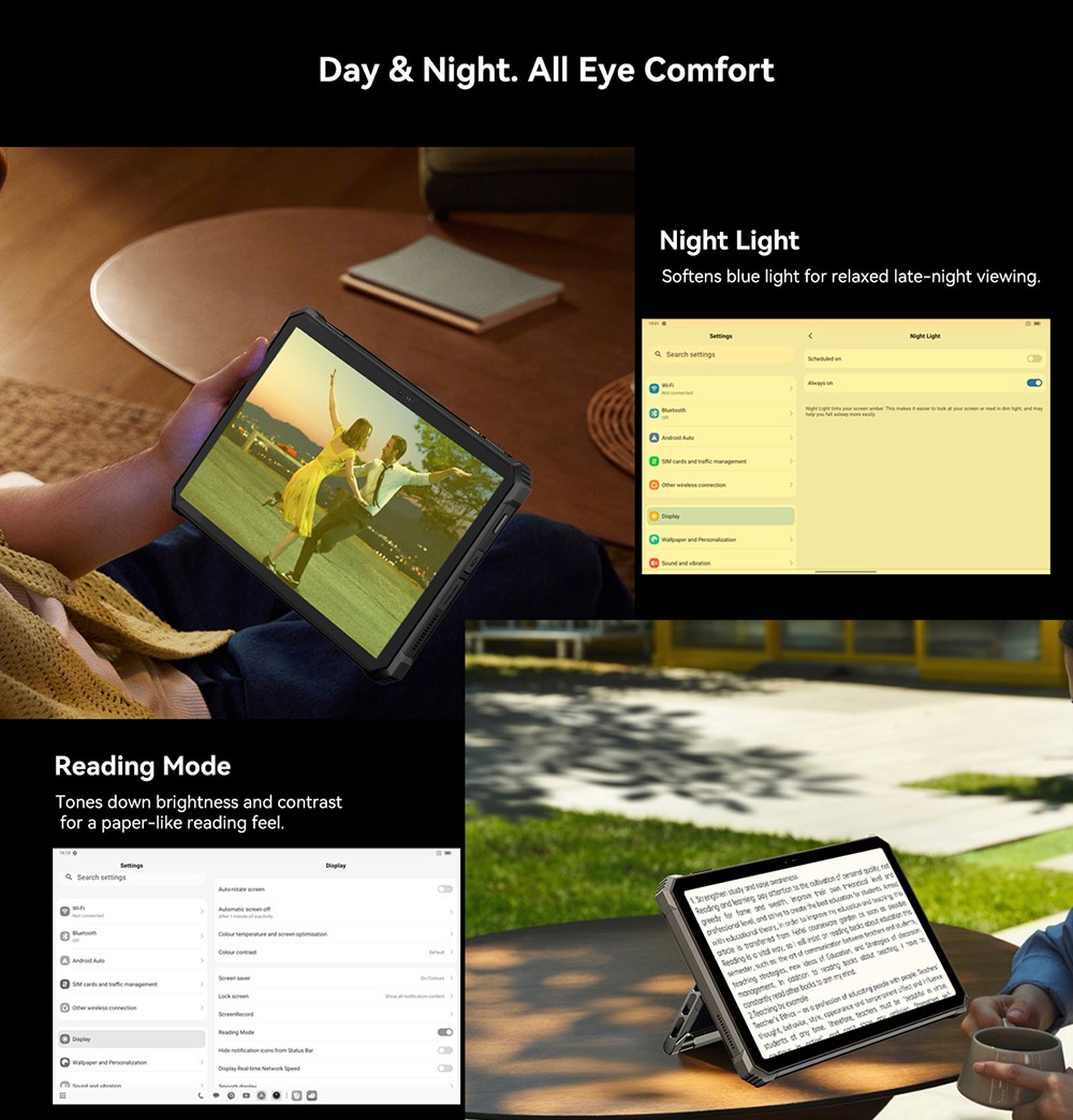 Blackview Active 12 Pro 5G Projector AI Rugged Tablet, 200lm 120