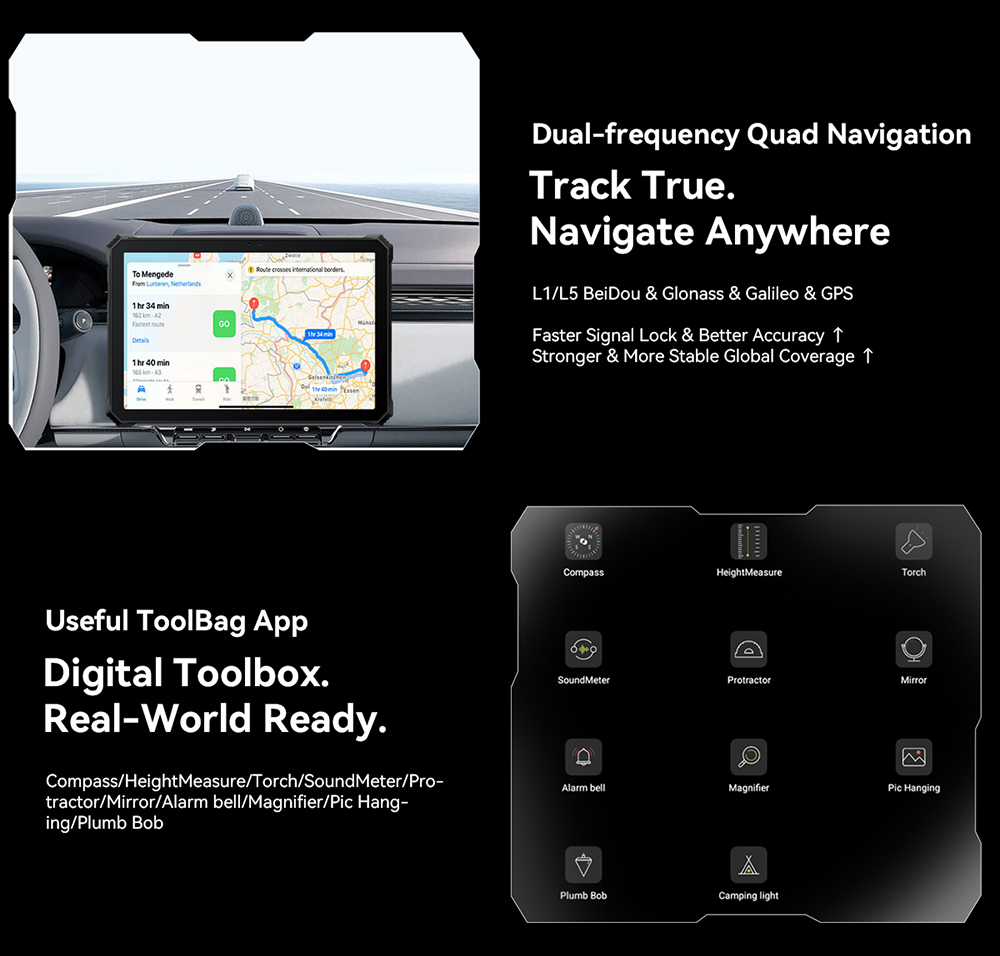 Blackview Active 12 Pro 5G Projector AI Rugged Tablet, 200lm 120