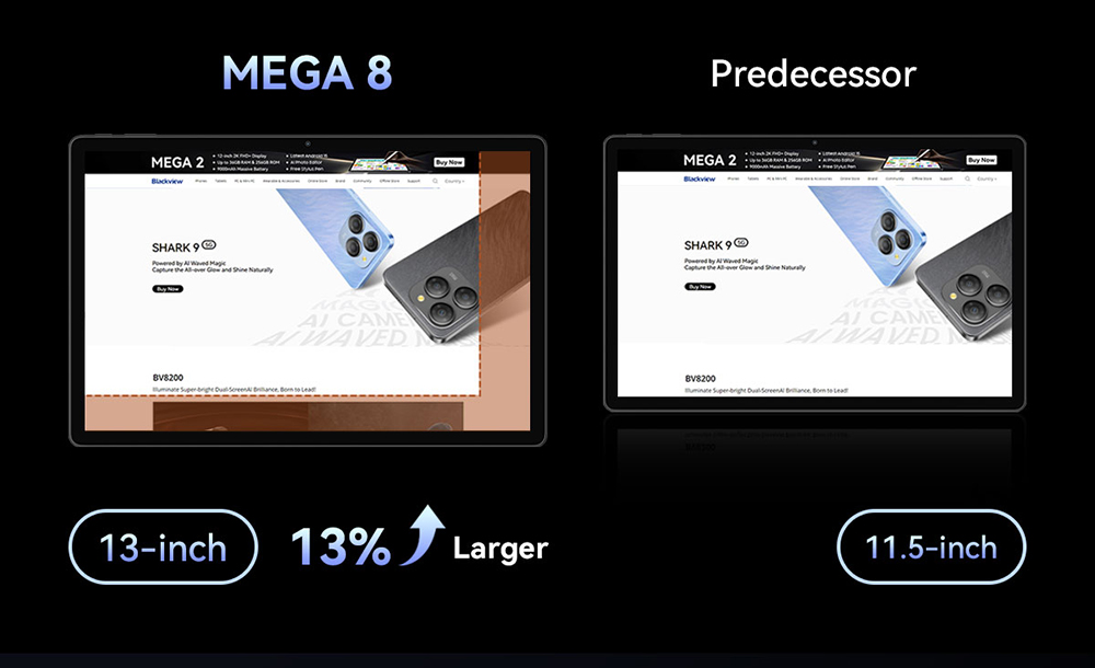 Blackview MEGA 8 Tablet, 13