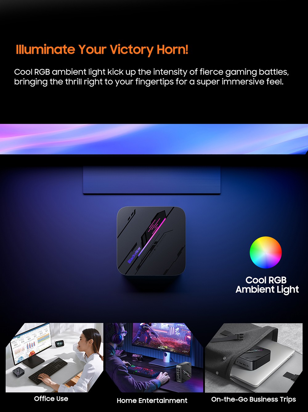 Blackview MP100 Pro Mini-PC, Intel i9-12900HK 14 Kerne Max 5,0 GHz, 16 GB RAM 512 GB SSD, HDMI+DP+USB-C Dreifach 4K Display, WiFi 6 Bluetooth 5.2, 4*USB 3.2 Gen 1 Typ-A, 2*USB 3.2 Gen 2 Typ-A, 1*RJ45, 1*Audioanschluss